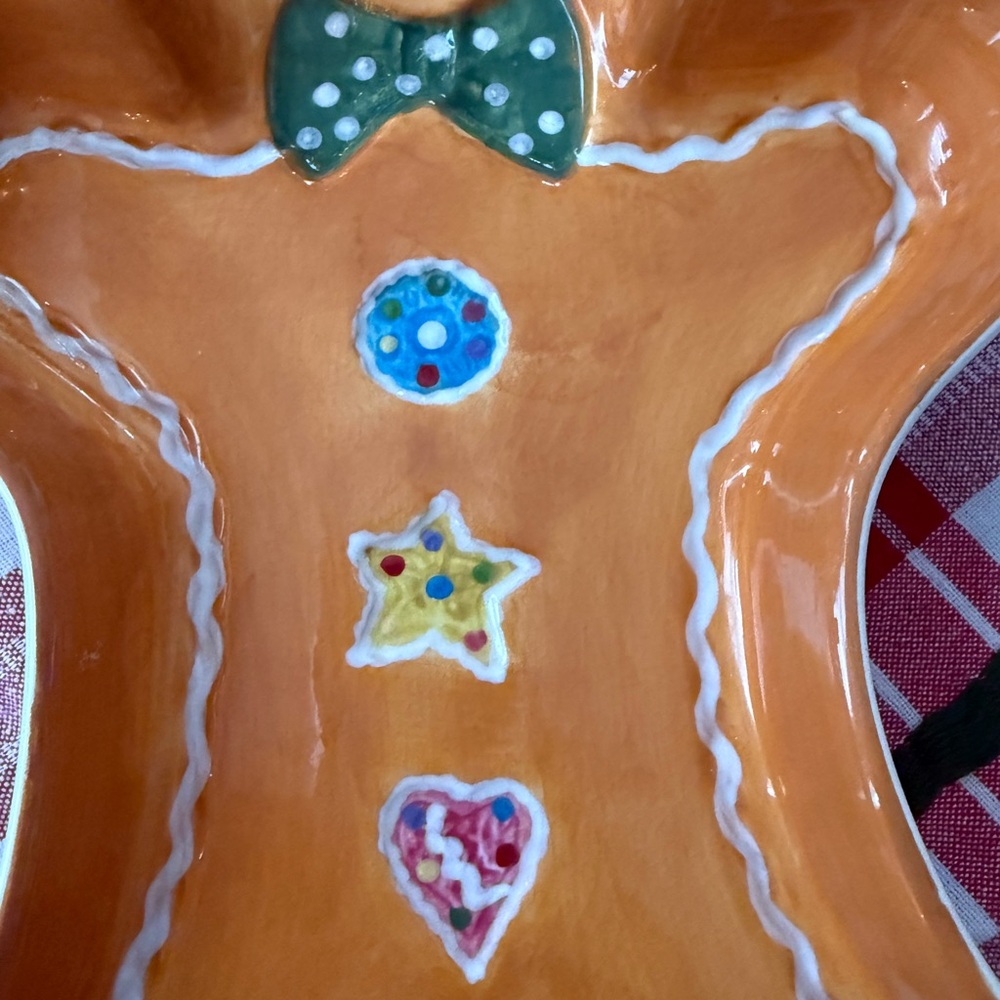 Vintage Home interiors Gingerbread Man Ceramic Platter - Picture 6 of 7